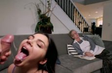 Crazy sex while grandmother sleeps