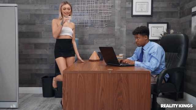 young secretary and blonde in the office