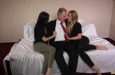 job interview with secretaries in the office